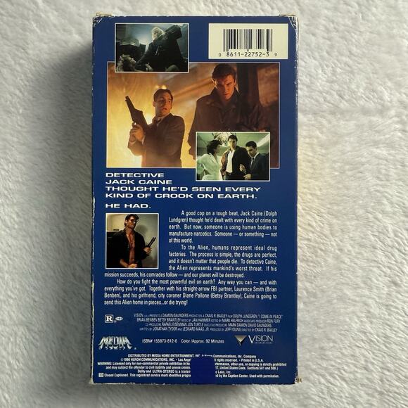 I Come in Peace 1990 VHS Media Video Tape Dolph Lundgren Cult Classic - Picture 2 of 3